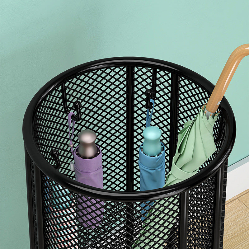 Bucket storage umbrella rack