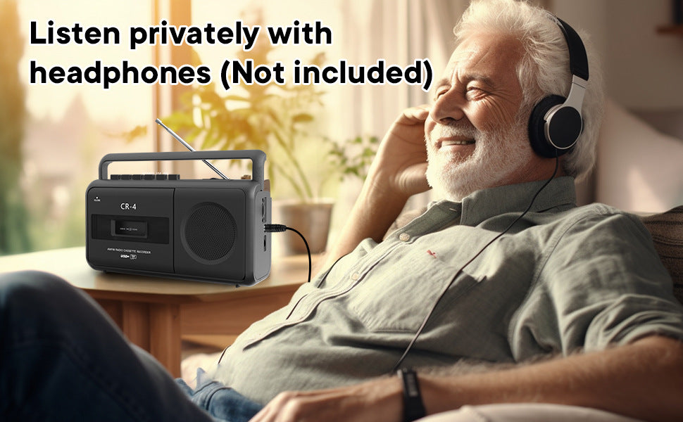 Retro cassette stereo recorder