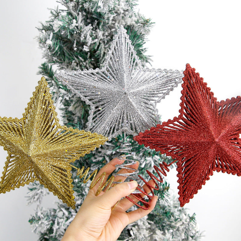 Five pointed star hollow ornament