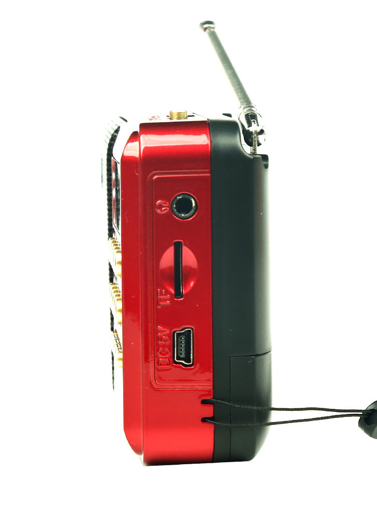 Card insertion portable multifunctional radio recorder