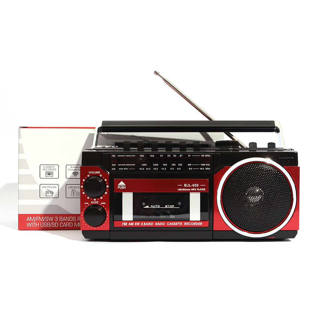 Magnetic tape nostalgic retro multi band recorder
