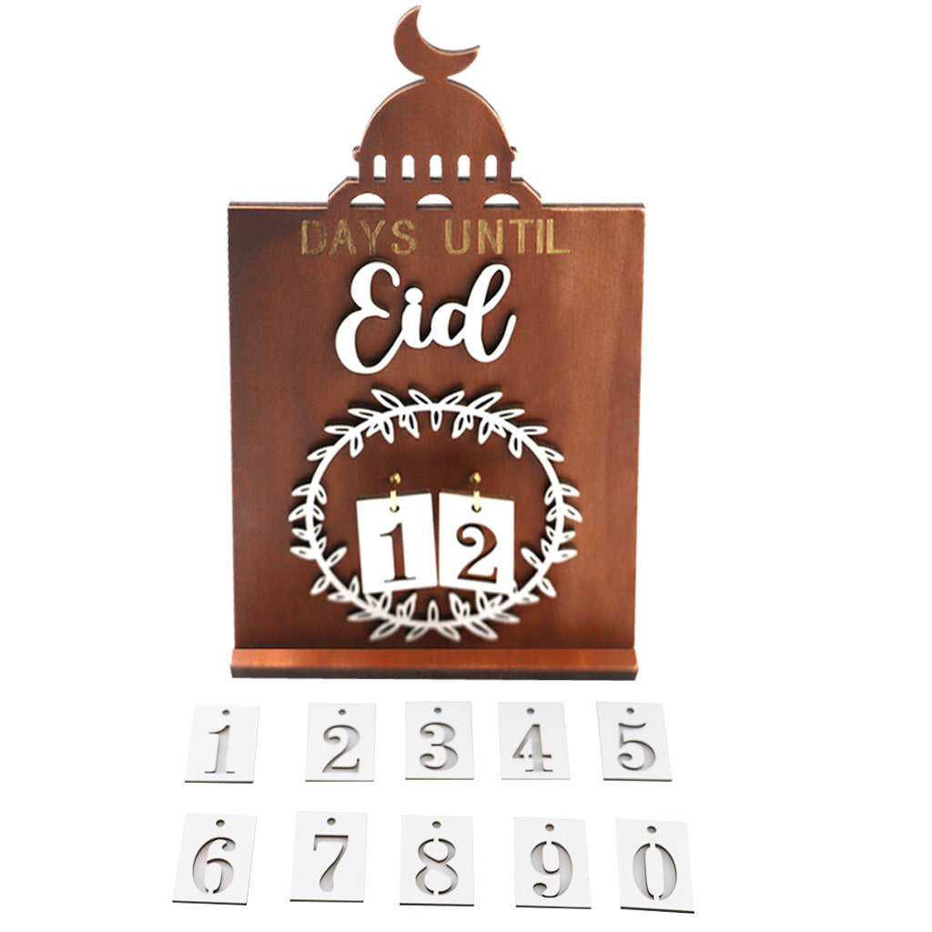 Wooden Castle Countdown Table Calendar