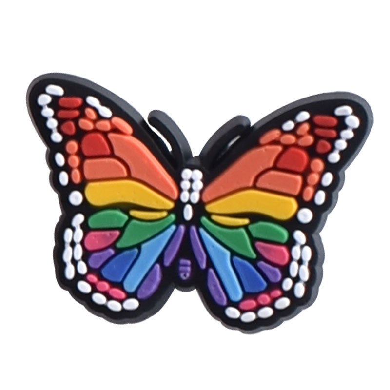 Detachable Rainbow Butterfly Shoe Flower