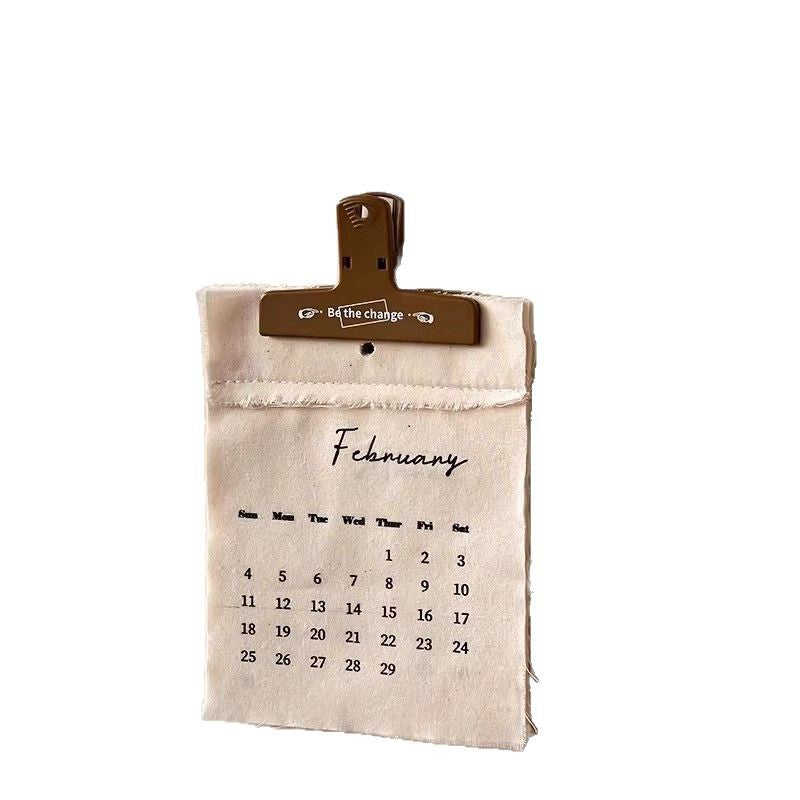 Fabric calendar hanging calendar