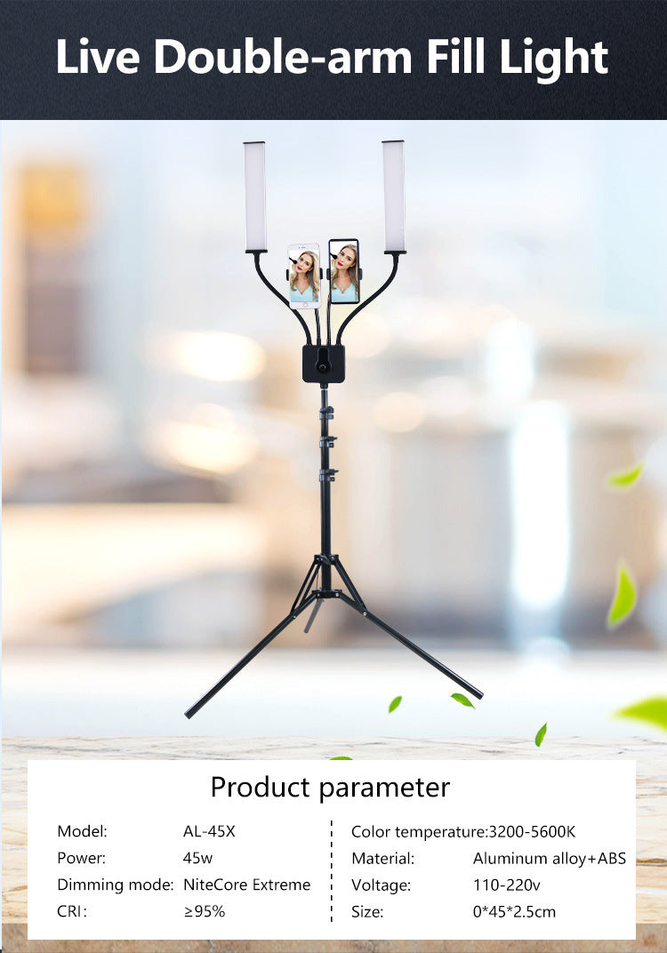 Dual arm dual position fill light