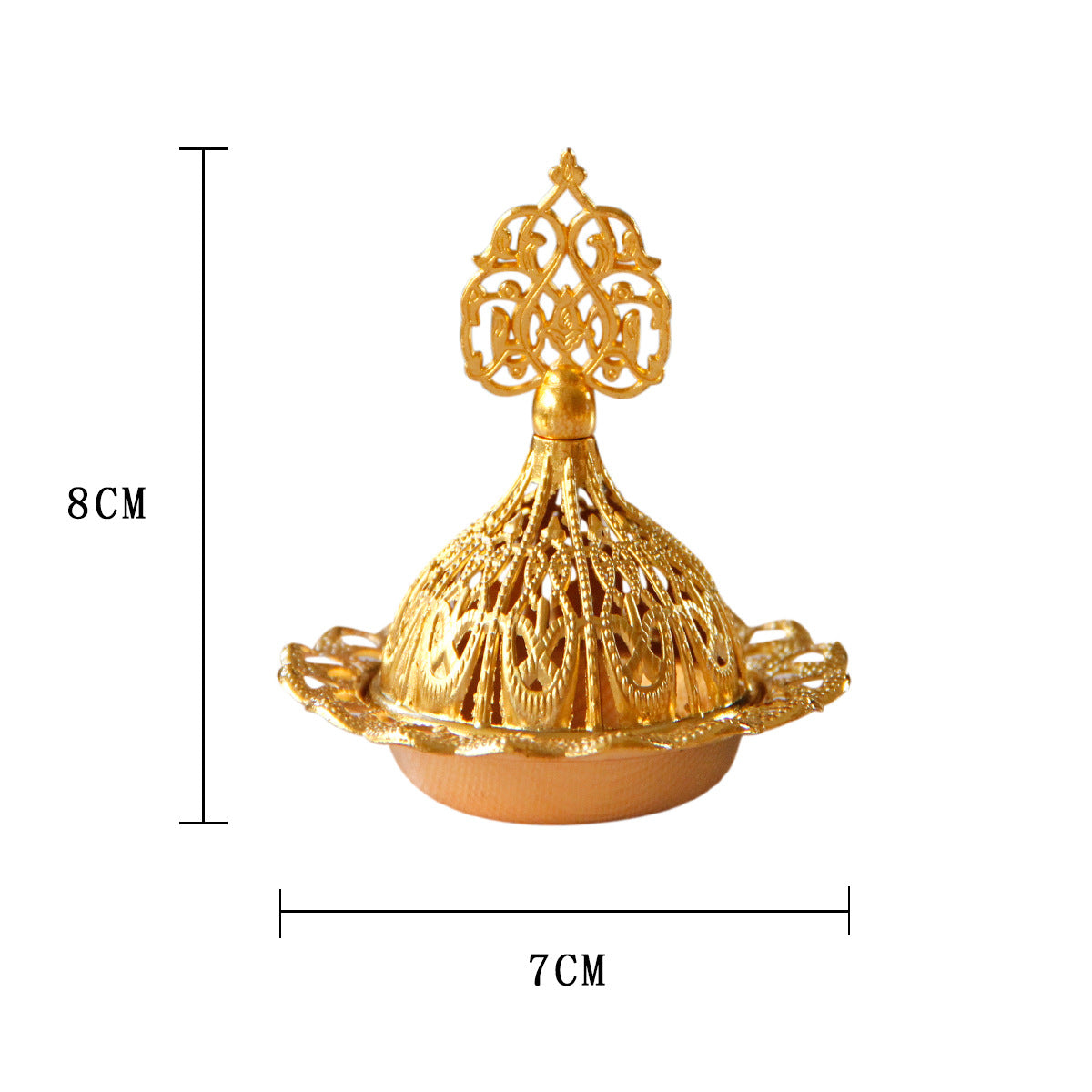 Iron Art Small Golden Pagoda Incense Burner Decorative Ornament