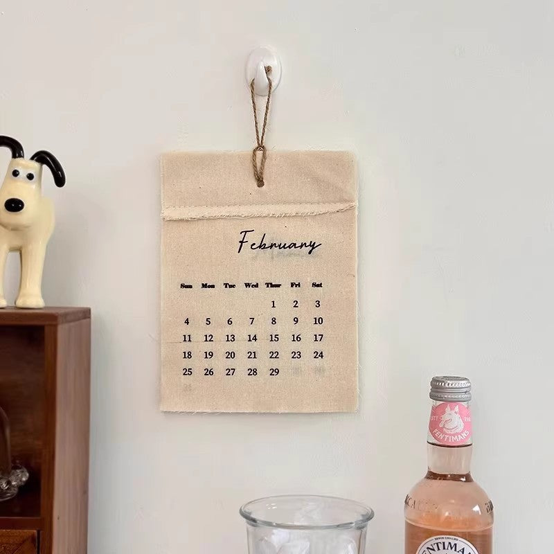 Fabric calendar hanging calendar
