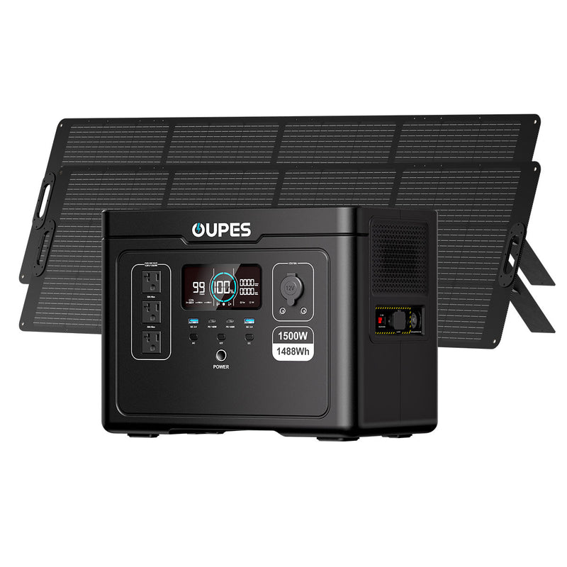 OUPES Exodus 1500 + 2*240W Solar Panel | Solar Generator Kits