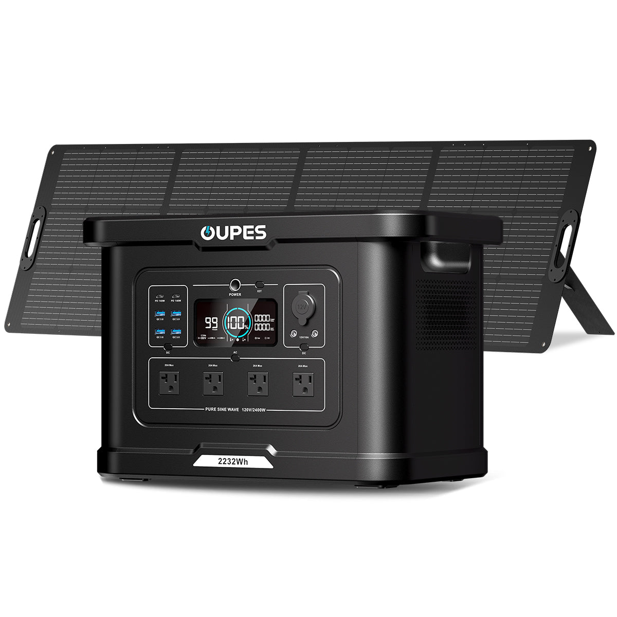 OUPES Exodus 2400 + 240W Solar Panel | Solar Generator Kits