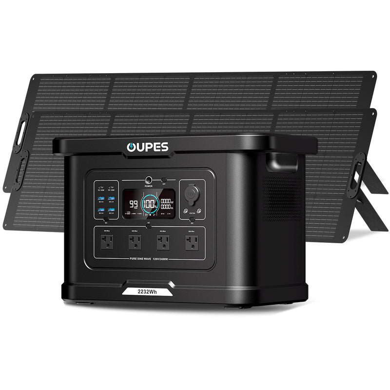 OUPES Exodus 2400 + 2*240W Solar Panel | Solar Generator Kits