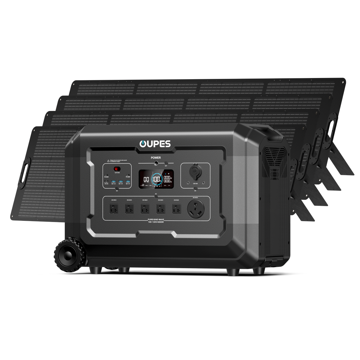 Mega 5 + 4*240W Solar Panel | Solar Generator Kit